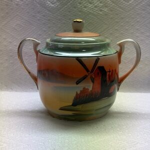 Noritake Ceramic Teapot - Orange, Green, Cream
